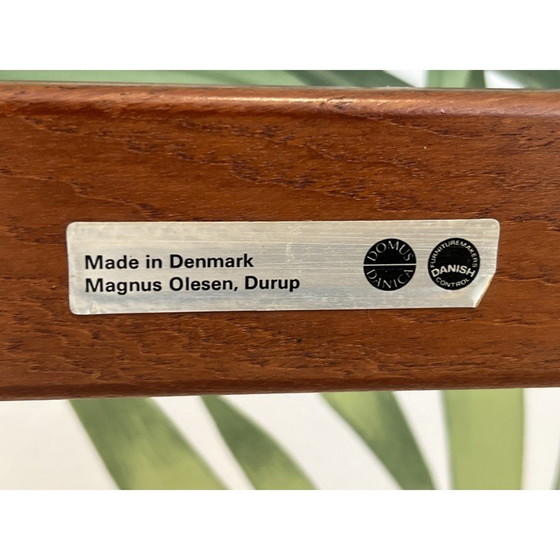 Image 1 of Paar vintage massief teakhouten bijzettafels van Magnus Olesen, Denemarken 1960