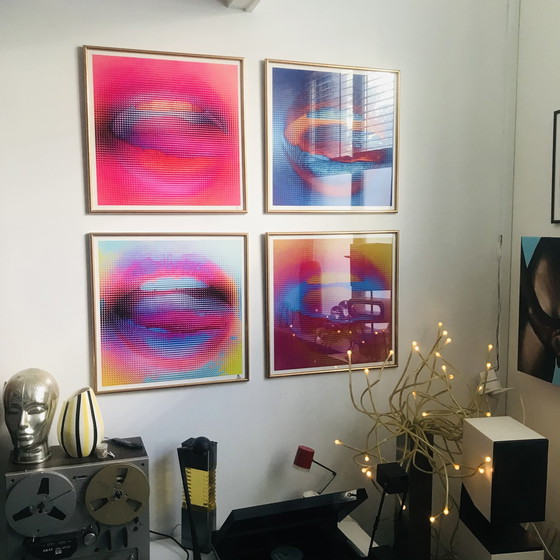 Image 1 of Lazer Lips - Vierluik - Numeriek - Fotografie - Pop Art - 2020