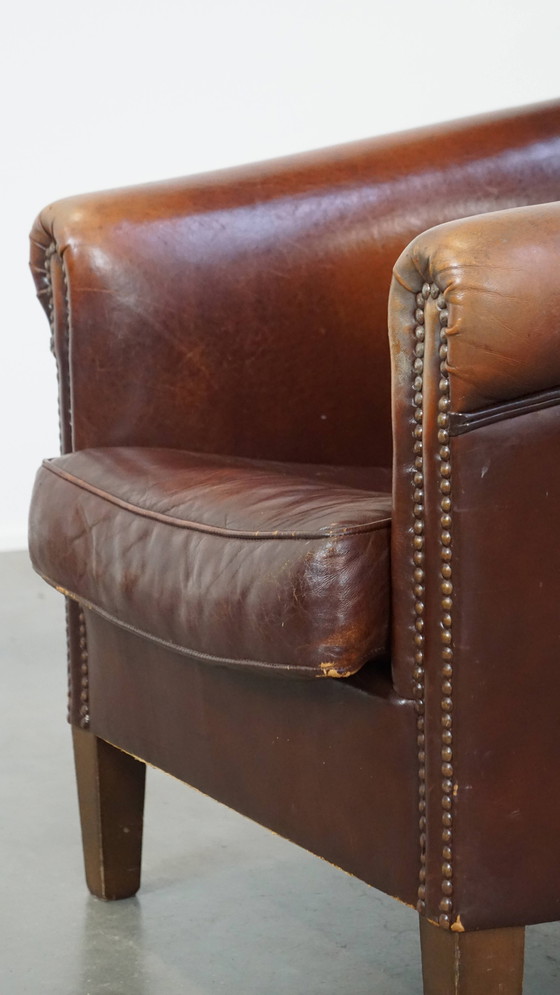 Image 1 of Vintage Schapenleren Clubfauteuil 