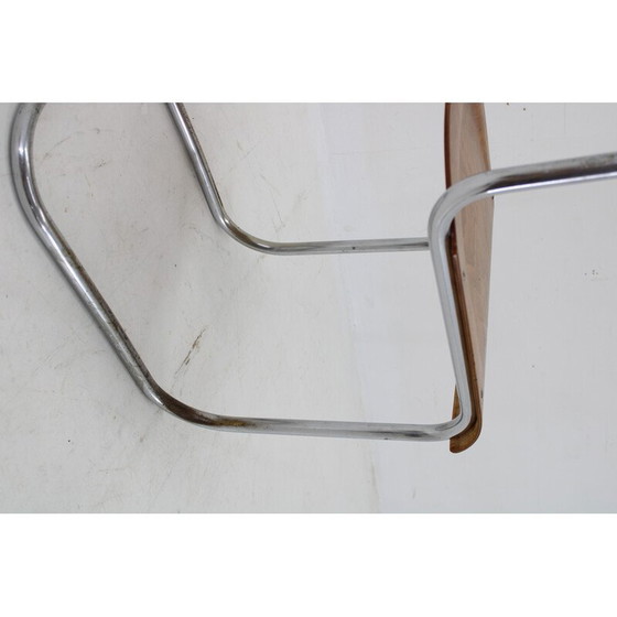 Image 1 of Vintage Bauhaus buisvormige fauteuil door Robert Slezak , Tsjecho-Slowakije 1930