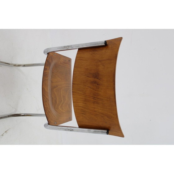 Image 1 of Vintage Bauhaus buisvormige fauteuil door Robert Slezak , Tsjecho-Slowakije 1930