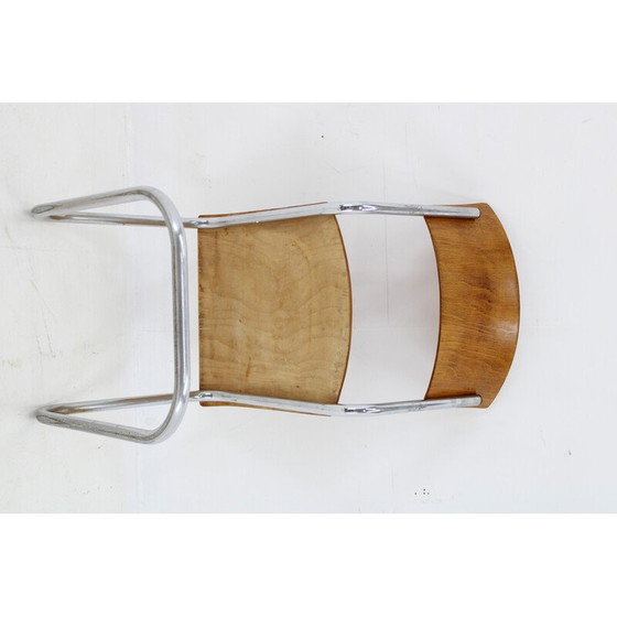 Image 1 of Vintage Bauhaus buisvormige fauteuil door Robert Slezak , Tsjecho-Slowakije 1930