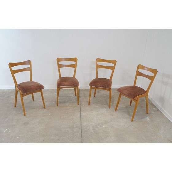 Image 1 of Set van 4 vintage beukenhouten stoelen van Tatra nabytok, Tsjecho-Slowakije 1960