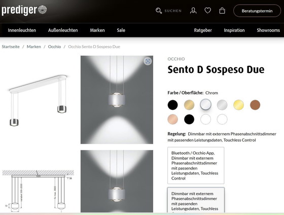 Image 1 of Occhio Sento Hanglamp