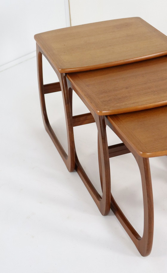 Image 1 of Set Van 3 Nathan Nesting Tables 'Umston' Vintage