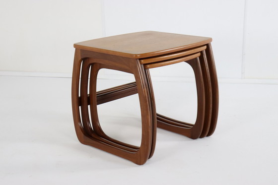 Image 1 of Set Van 3 Nathan Nesting Tables 'Umston' Vintage