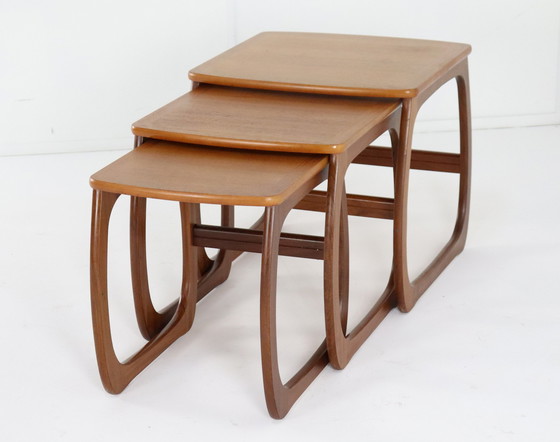 Image 1 of Set Van 3 Nathan Nesting Tables 'Umston' Vintage