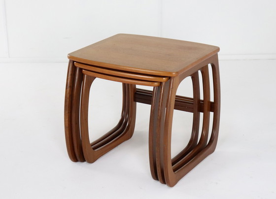 Image 1 of Set Van 3 Nathan Nesting Tables 'Umston' Vintage