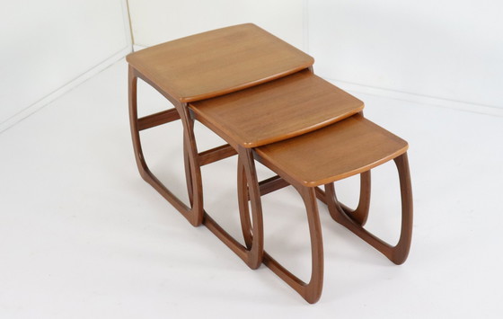 Image 1 of Set Van 3 Nathan Nesting Tables 'Umston' Vintage