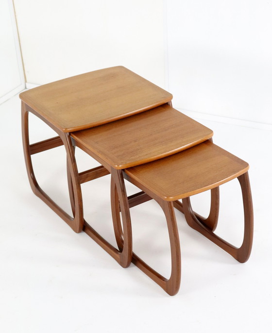 Image 1 of Set Van 3 Nathan Nesting Tables 'Umston' Vintage