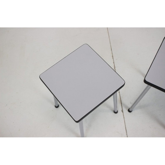 Image 1 of Paar bloementafels uit het midden van de eeuw, Tsjecho-Slowakije 1960