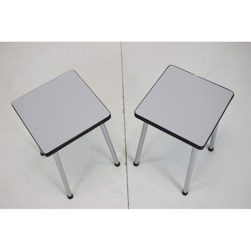 Paar bloementafels uit het midden van de eeuw, Tsjecho-Slowakije 1960