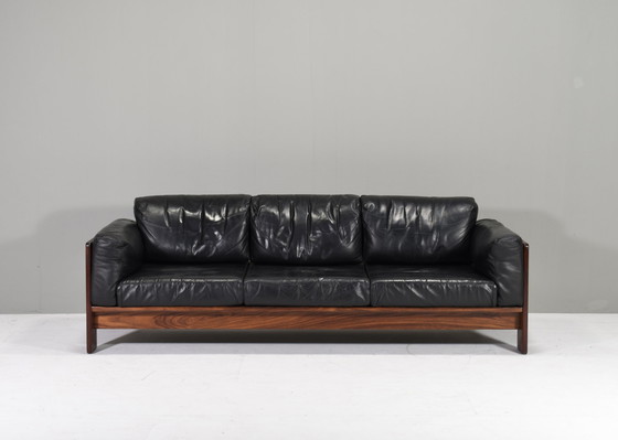 Image 1 of BASTIANO Sofa in zwart leer van Afra en Tobia Scarpa voor KNOLL - Italië, 1962