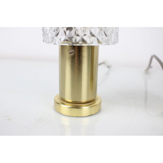 Image 1 of Paar vintage gouden tafellampen van Kamenický Šenov voor Preciosa, Tsjecho-Slowakije 1970