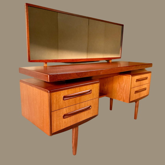 Image 1 of Mid-Century Modern G Plan Fresco Floating Top Teak Vanity Desk By Victor Wilkins, Uk 1960