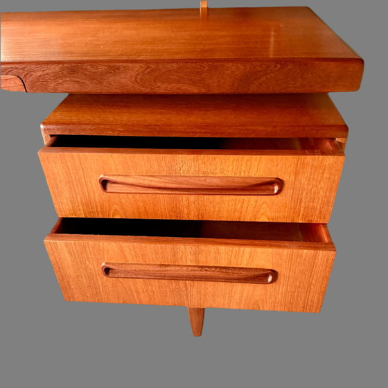 Image 1 of Mid-Century Modern G Plan Fresco Floating Top Teak Vanity Desk By Victor Wilkins, Uk 1960