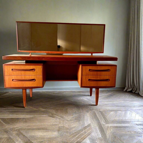 Image 1 of Mid-Century Modern G Plan Fresco Floating Top Teak Vanity Desk By Victor Wilkins, Uk 1960