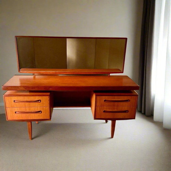 Image 1 of Mid-Century Modern G Plan Fresco Floating Top Teak Vanity Desk By Victor Wilkins, Uk 1960