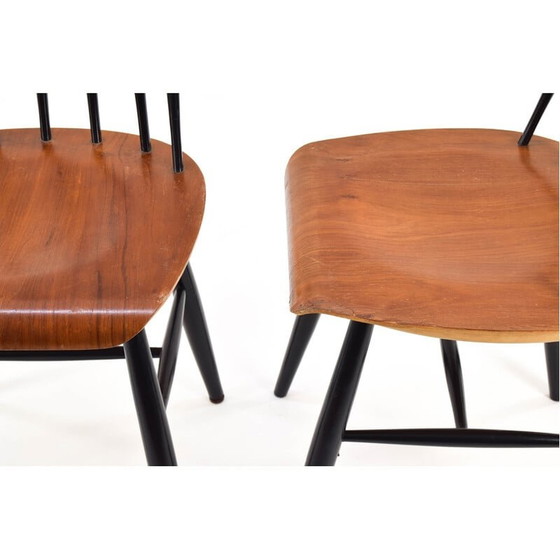 Image 1 of Set van 4 mid century Scandinavische Fanett eetkamerstoelen van Ilmari Tapiovaara