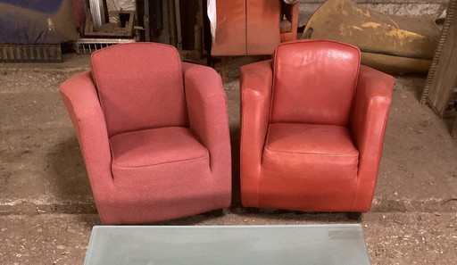 2x Label Fauteuil Pantai Gerard Van Den Berg