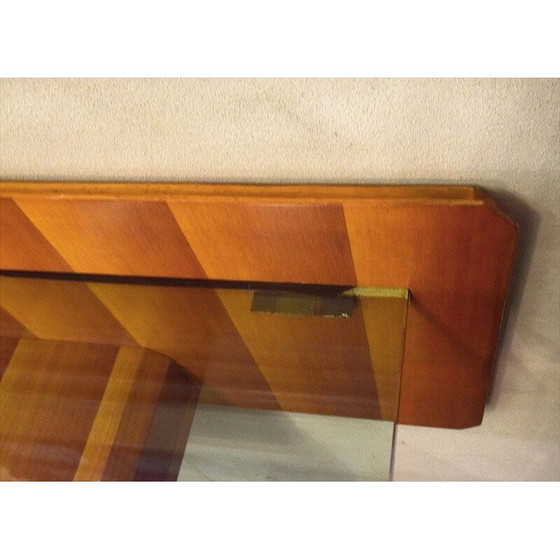 Image 1 of Vintage hangende console in hout van La Permanente Mobili Cantù, 1950