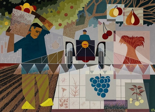 Wim Still - Vintage Gouache Origineel - Shell