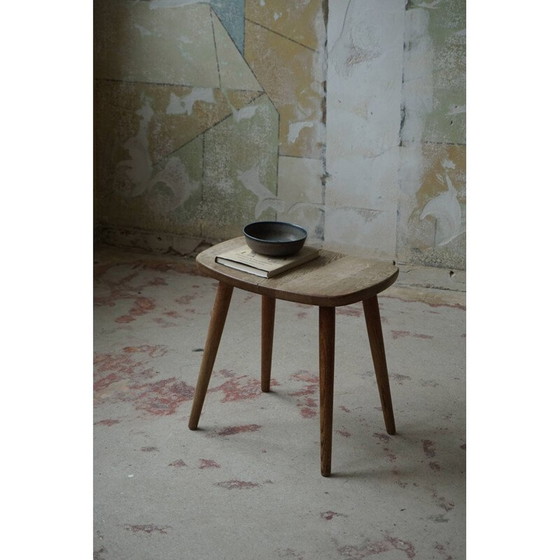 Image 1 of Vintage eikenhouten kruk "palle" van Yngve Ekström, Zweden 1950