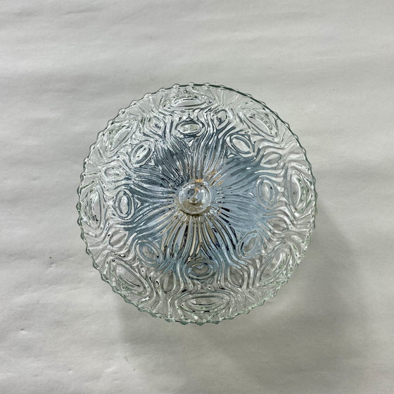 Image 1 of Kleine wandlamp Plafondlamp Dik glas 1970 1980 Seventies Tachtiger jaren