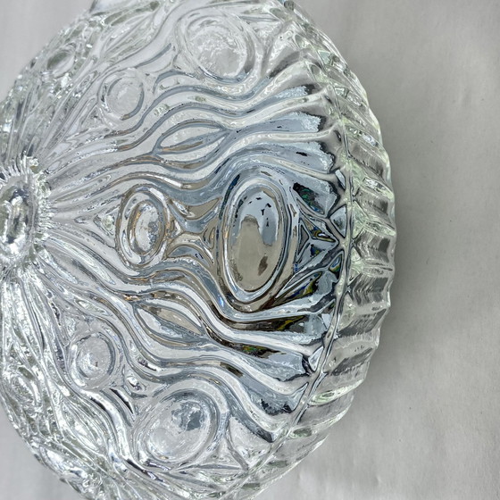 Image 1 of Kleine wandlamp Plafondlamp Dik glas 1970 1980 Seventies Tachtiger jaren