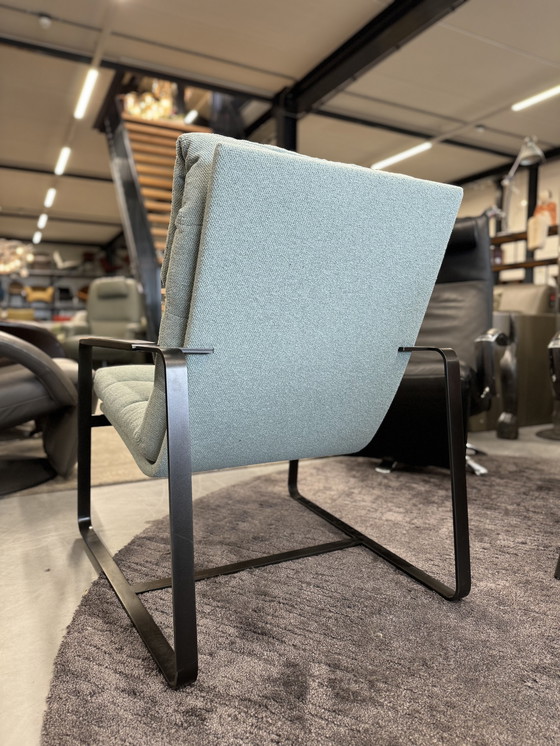 Image 1 of Leolux Indra Fauteuil stof blauw 