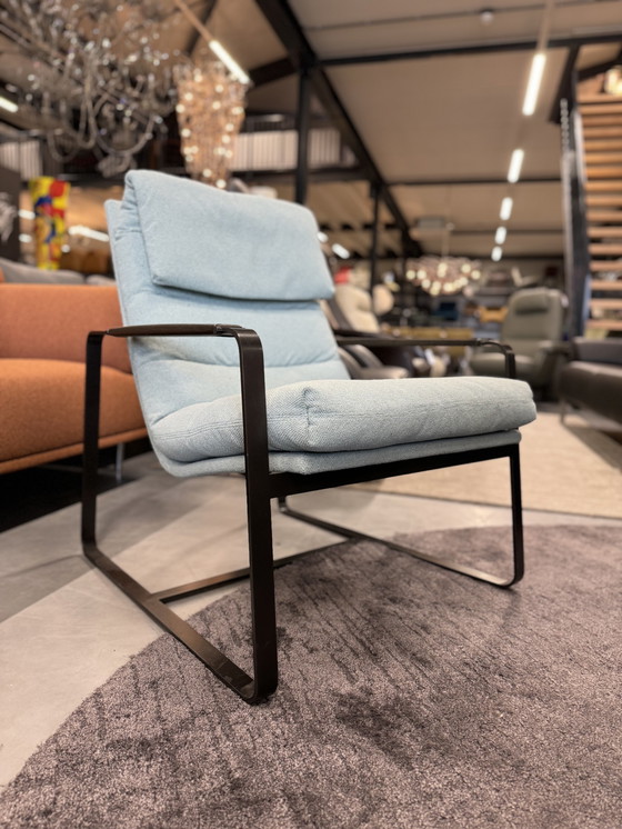 Image 1 of Leolux Indra Fauteuil stof blauw 