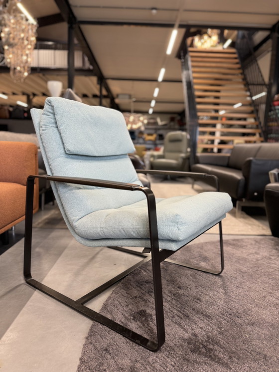 Image 1 of Leolux Indra Fauteuil stof blauw 