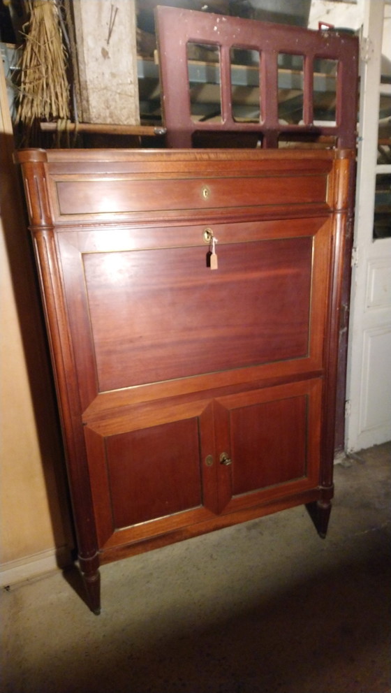 Image 1 of Vintage massief houten bureau, Engeland