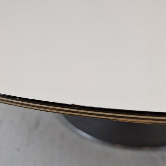 Image 1 of Vintage "Circle" salontafel in hout en metalen plaat door Pierre Paulin voor Artifort, 1960