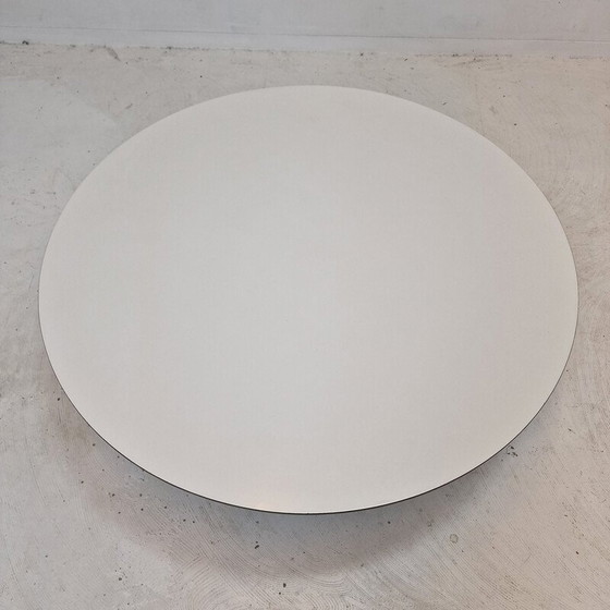 Image 1 of Vintage "Circle" salontafel in hout en metalen plaat door Pierre Paulin voor Artifort, 1960