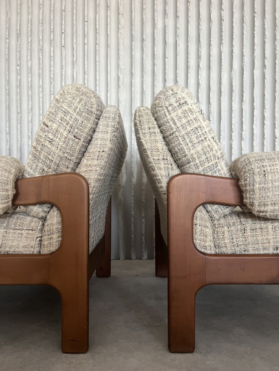 Image 1 of Scandinavische loungestoelen met originele bekleding, 1960S