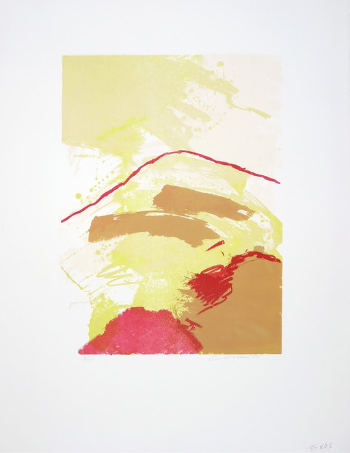Henk van Vessem - Duinen – lithos zeefdrukken, Abstract