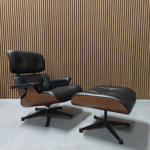 Vitra Eames Lounge Chair Xl + Ottoman - Leder Premium F - nero