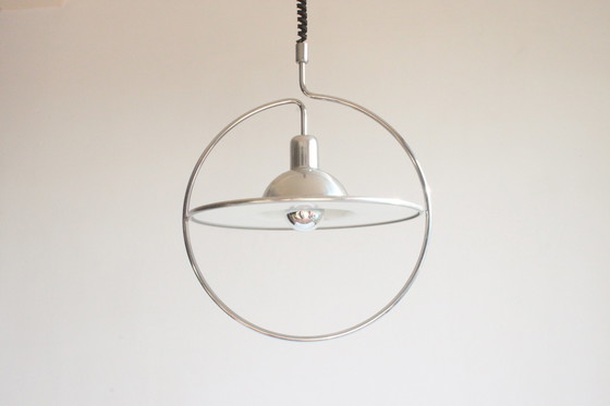 Image 1 of Saturnusring hanglamp uit het ruimtetijdperk, 1970