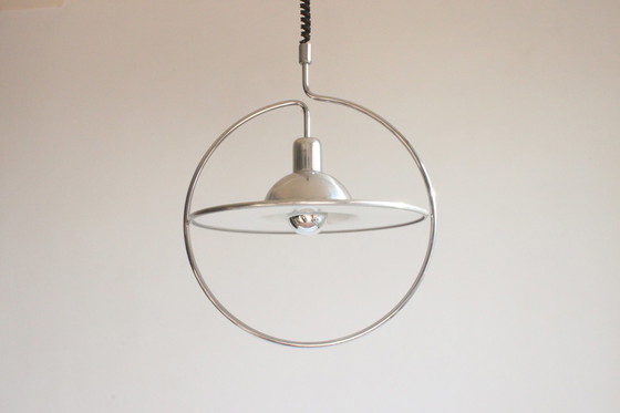 Image 1 of Saturnusring hanglamp uit het ruimtetijdperk, 1970