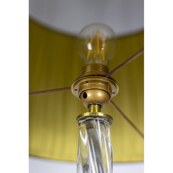 Image 1 of Vintage vloerlamp in glas en verguld metaal van Maison Baguès, Frankrijk 1950