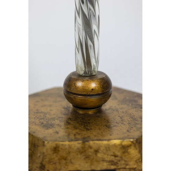 Image 1 of Vintage vloerlamp in glas en verguld metaal van Maison Baguès, Frankrijk 1950