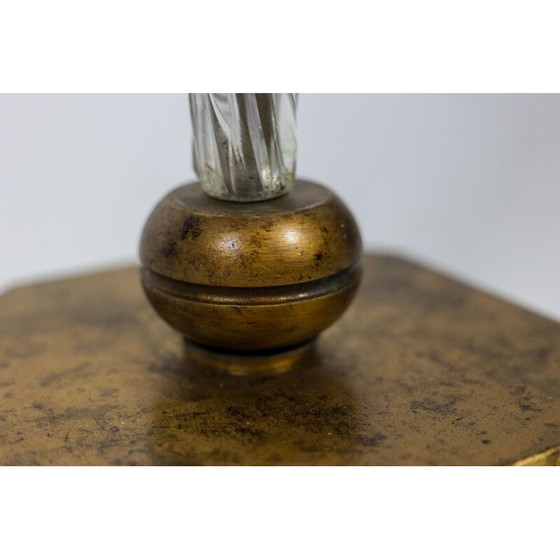 Image 1 of Vintage vloerlamp in glas en verguld metaal van Maison Baguès, Frankrijk 1950