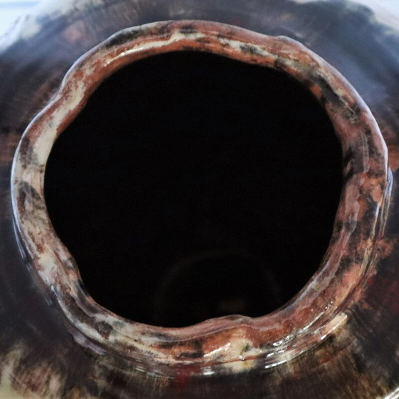 Image 1 of Vintage "graffiti Jazz" vaas van keramiek door Basile, 1990