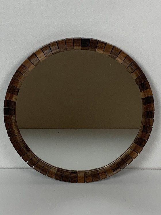 Image 1 of 2x Deense Teak Rozenhout Kubus Spiegels, 1960