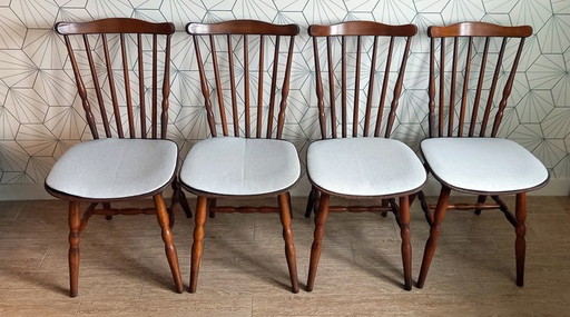 Set van 4 vintage stoelen gesigneerd Baumann