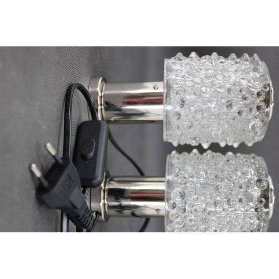 Image 1 of Paar vintage glazen tafellampen van Kamenicky Senov, Tsjecho-Slowakije 1970