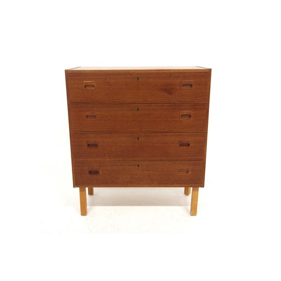 Image 1 of Vintage ladekast van teak en beuken, Zweden 1960