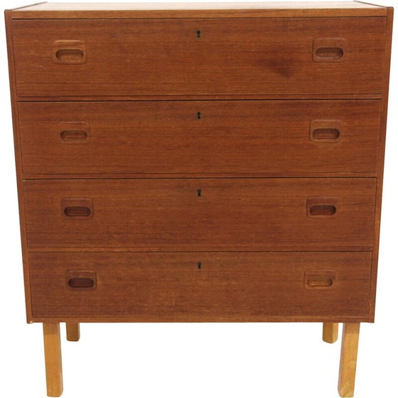 Image 1 of Vintage ladekast van teak en beuken, Zweden 1960