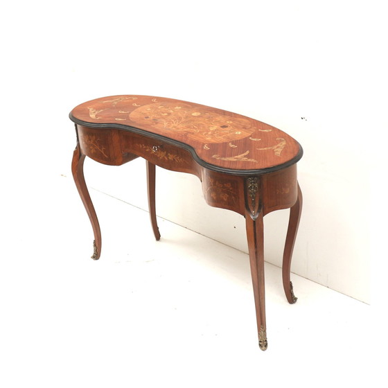 Image 1 of Louis Xv Niervormig Dressoir / Sidetable In De Stijl Van Jean François Oeben Uit De 19De Eeuw